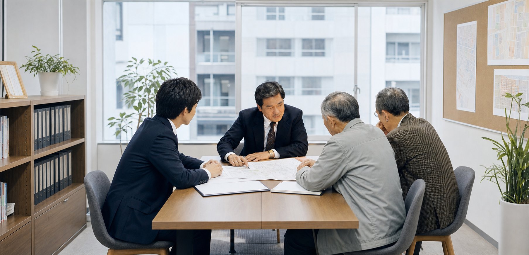 地主たちを守るために奔走したH社長との出会いのイメージ